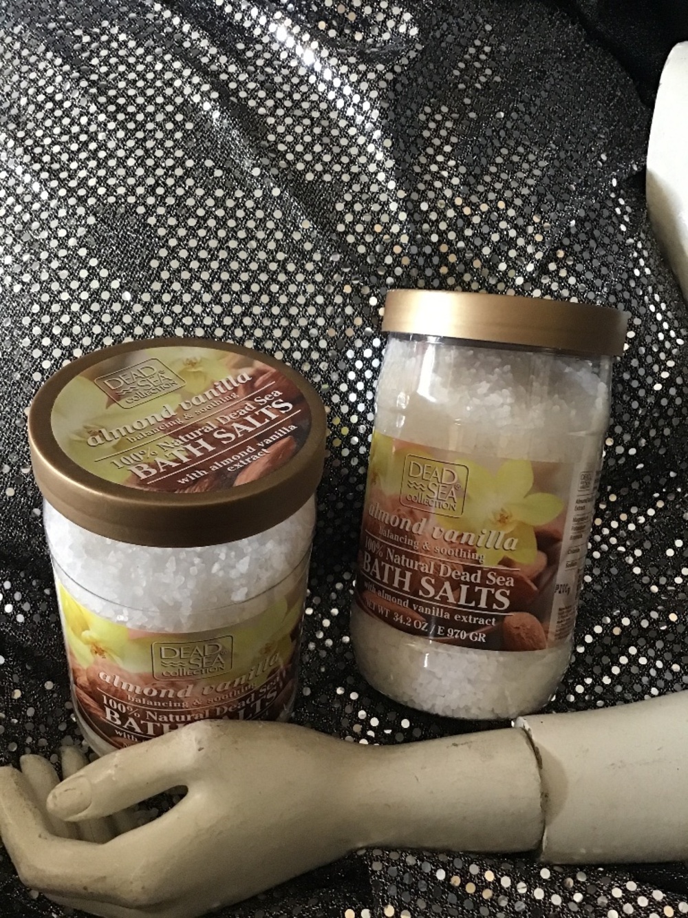 Lot of 2 Dead Sea collection Almond Vanilla 100% natural Bath Salts New! 34.2 oz